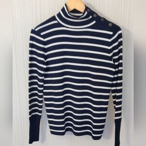J.Crew Nautical Wool Blend Mock Neck Sweater-Small
